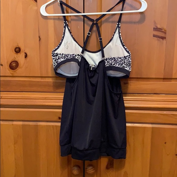 Blousy tankini top with built in bikini - Picture 2 of 3